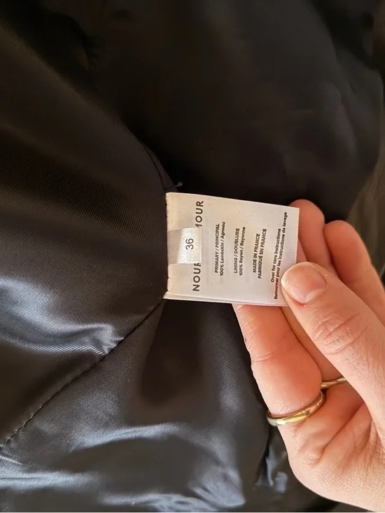 Nour Hammour Gotham Sleek Leather Coat - Picture 5 of 5